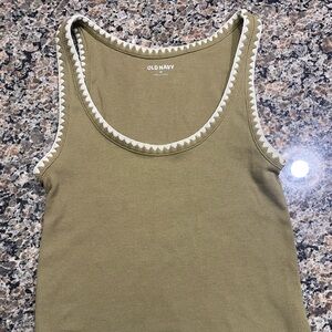 OLD NAVY tank top. Size XS. Green with white trim.